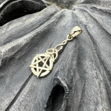 14K Yellow Gold Pentagram Pentacle Pendant GTP1359