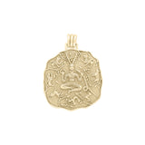 God Cernunnos in his mighty throne 14K Gold Pendant GTP3460