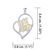 Success Feng Shui Heart Sterling silver Pendant MPD3780