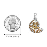 DiveSilver Nautilus Shell Sterling Silver with Gold Accent MPD6335