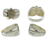 Alpha And Omega Sterling Silver with 14K Gold Accents Ring by Sibylle Grummes MRI1576