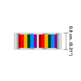 Rainbow Band Silver Ring SM015 - Jewelry