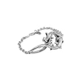 Double Hammerhead Shark Sterling Silver Chain Bracelet - Jewelry