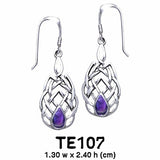 Celtic Knotwork Sterling Silver Earrings TE107