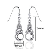 Celtic Triquetra with Crescent Moon Sterling Silver Earrings TE2565