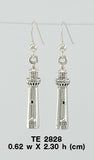 The beauty in Cape May Lighthouse ~ Sterling Silver Hook Earrings TE2828