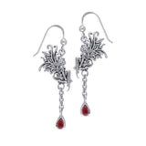 Birth Of Magic Fairy Silver Earrings with Dangling Gem TE2963 Earrings