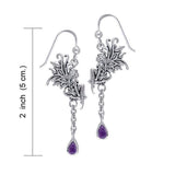 Birth Of Magic Fairy Silver Earrings with Dangling Gem TE2963 Earrings