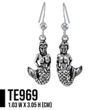 Mermaid Sterling Silver Earrings TE969