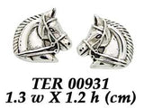 Horse Sterling Silver Post Earrings TER931