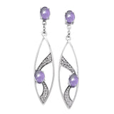 Fantastic Contemporary Sterling Silver Earrings with Gemstones TER1201