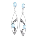 Fantastic Contemporary Sterling Silver Earrings with Gemstones TER1201