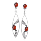 Fantastic Contemporary Sterling Silver Earrings with Gemstones TER1201