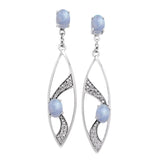 Fantastic Contemporary Sterling Silver Earrings with Gemstones TER1201