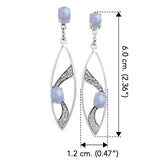 Fantastic Contemporary Sterling Silver Earrings with Gemstones TER1201