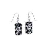 Performance Amulet Sterling Silver Earrings with Black Spinel TER1295