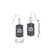 Performance Amulet Sterling Silver Earrings with Black Spinel TER1295