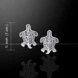 Aboriginal inspired Turtle Sterling Silver Post Earring TER1643