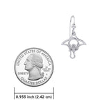 The Manta Ray Silver Earrings with Claddagh Symbol TER2167 - Jewelry