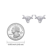 The Highland Cow Silver Post Earrings TER2175 - Jewelry