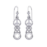 Peace, Celtic Heart and NA Recovery Silver Earrings TER2196