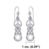 Peace, Celtic Heart and NA Recovery Silver Earrings TER2196 - Wholesale Jewelry