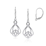 Modern Celtic Knot Sterling Silver Earrings TER2200