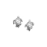 DiveSilver Sea Turtle Sterling Silver Post Earrings TER2218