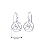 AA Recovery Symbol with Triquetra Sterling Silver Earrings TER2222