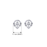 Claddagh with Peace Sterling Silver Earrings TER2225