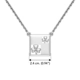 Celtic Shamrock Silver Necklace TNC074