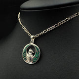 Phoenix Sterling Silver Pendant with Inlay Stone TP2819