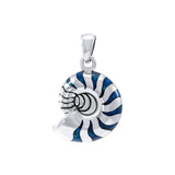 Charmed by the Rhythmic Spiral Nautilus Sterling Silver Pendant  TP3106