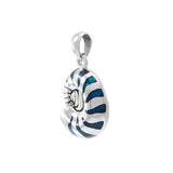 Charmed by the Rhythmic Spiral Nautilus Sterling Silver Pendant  TP3106