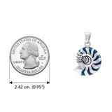 Charmed by the Rhythmic Spiral Nautilus Sterling Silver Pendant  TP3106