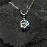 Charmed by the Rhythmic Spiral Nautilus Sterling Silver Pendant  TP3106