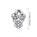 Celtic Dancing Birds Knotwork Silver Pendant TP3420 - Jewelry