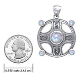 Celtic Knot Elemental Shield Pendant with Chain Set TSE854 - Jewelry