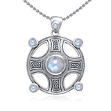 Celtic Knot Elemental Shield Pendant with Chain Set TSE854 - Jewelry