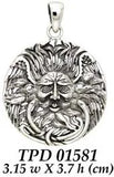 Celtic Triple Spiral Sun Disk Silver Pendant TPD1581