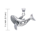 Celtic Whale Silver Pendant TPD1029