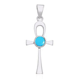 Ankh Silver Gemstone Pendant TPD1718 - Jewelry