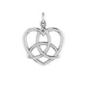 Trinity in Heart Sterling Silver Pendant TPD3423