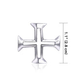 Greek Cross Sterling Silver Pendant TPD406