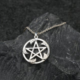 Oak Leaf Pentacle Sterling Silver Pendant TPD4219