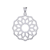 Brigid Ashwood Rose Window Sterling Silver Celtic Pendant TPD447