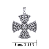 Brigid Ashwood Templar Celtic Cross Silver Pendant TPD458