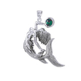 Keeper of the Ocean Sterling Silver with Gemstone Pendant TPD4898 - Jewelry