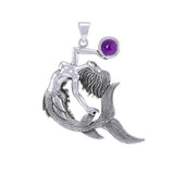 Keeper of the Ocean Sterling Silver with Gemstone Pendant TPD4898 - Jewelry