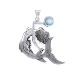 Keeper of the Ocean Sterling Silver with Gemstone Pendant TPD4898 - Jewelry